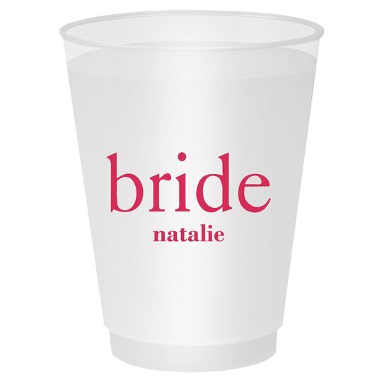 Big Word Bride Shatterproof Cups